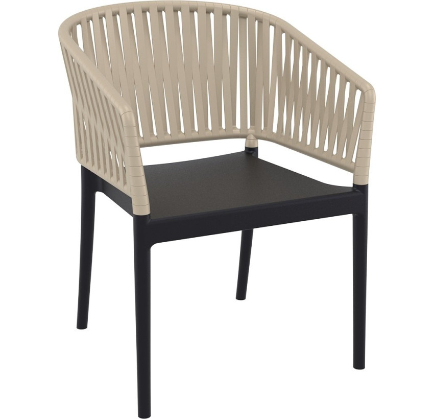 Стул Siesta Portofino Armchair Black Taupe