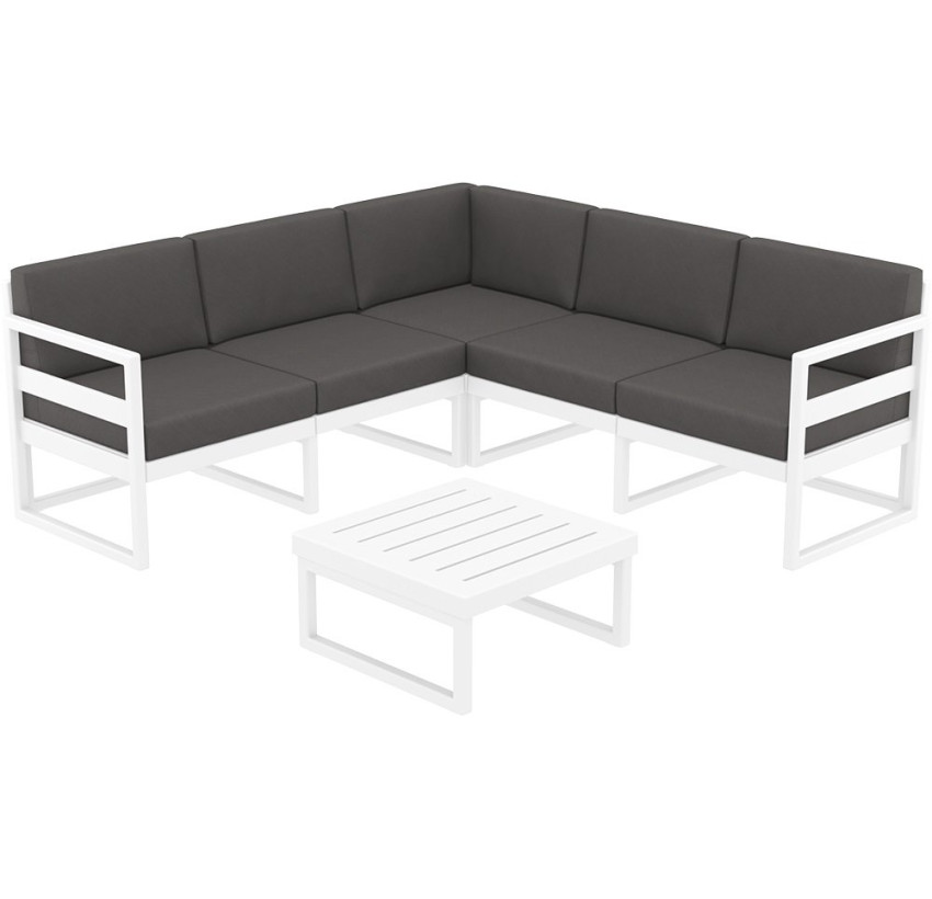 Комплект меблів для тераси Siesta Mykonos Lounge Corner Set Gray Сірий