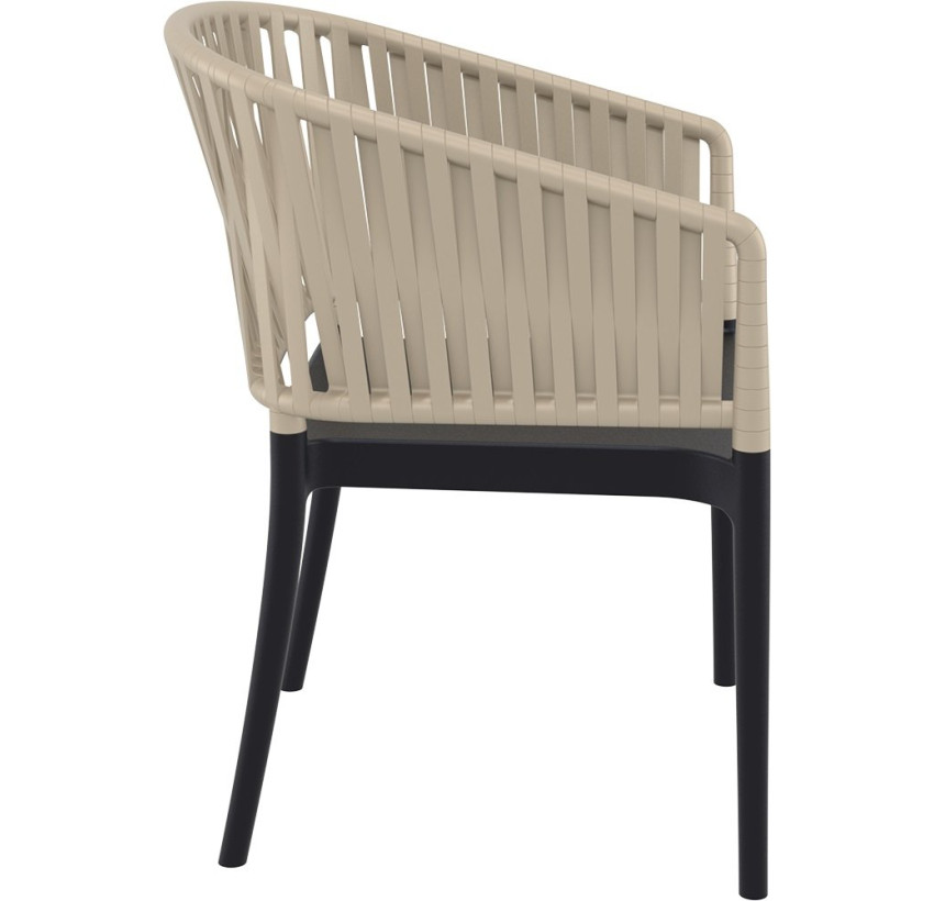 Стул Siesta Portofino Armchair Black Taupe