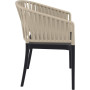 Стул Siesta Portofino Armchair Black Taupe