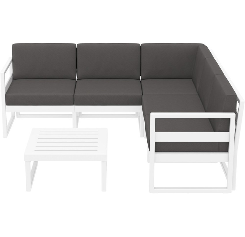 Комплект меблів для тераси Siesta Mykonos Lounge Corner Set White Білий