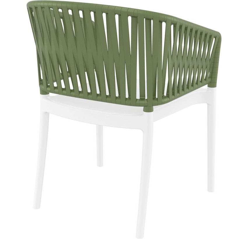 Стул Siesta Portofino Armchair White Olive Green