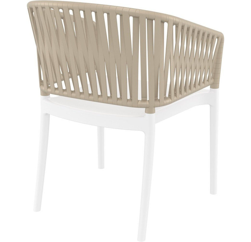 Стул Siesta Portofino Armchair White Taupe