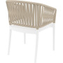 Стул Siesta Portofino Armchair White Taupe