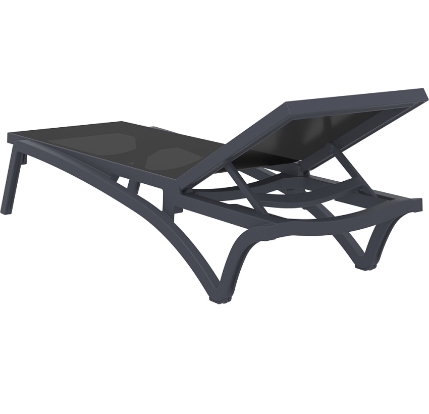 Шезлонг Siesta Pacific Dark Grey Black