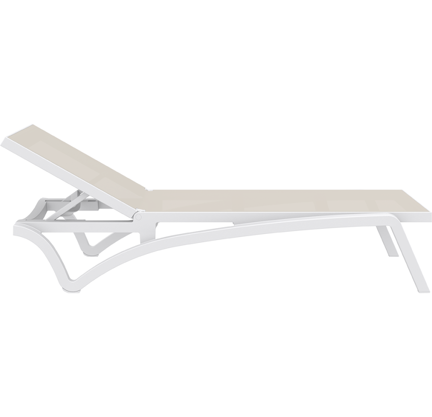 Комплект 2 шезлонга Siesta Pacific + Стол Siesta Ocean Side Table - White Taupe