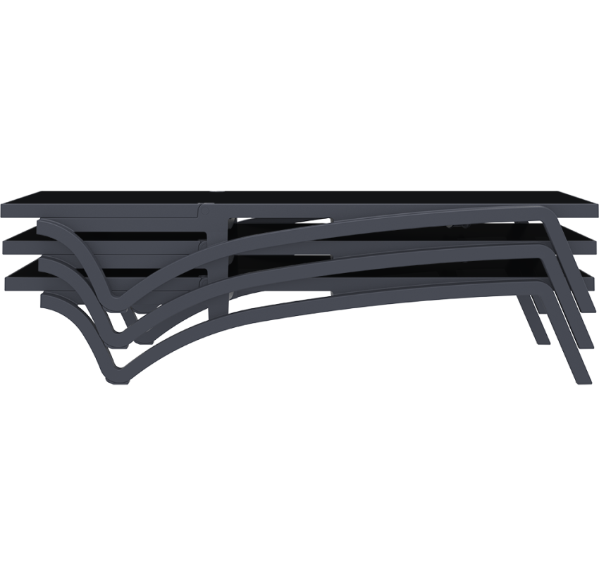Шезлонг Siesta Pacific Dark Grey Black