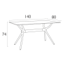 Стол Siesta Air Table 140 White