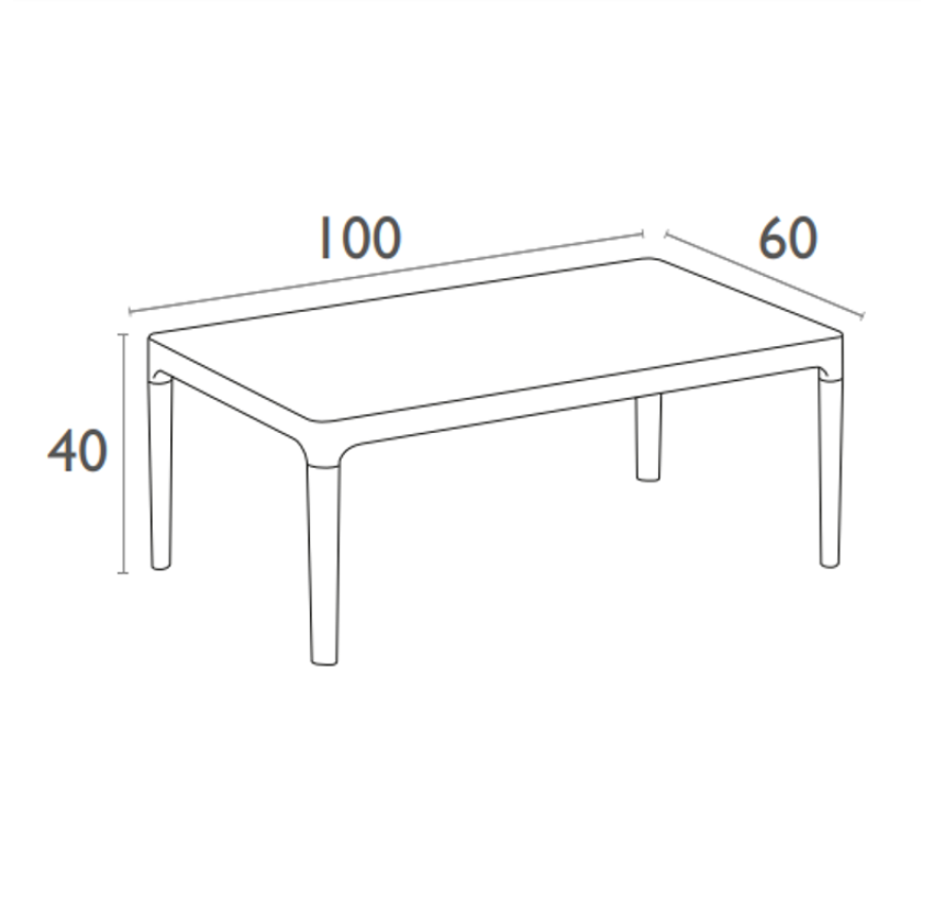 Стіл кавовий Siesta Sky Lounge Table Black