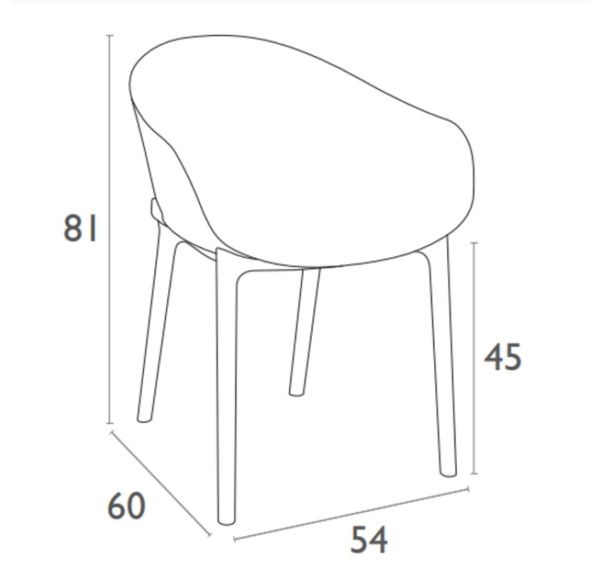 Комплект мебели для кафе Siesta Sky with Sky 70 Taupe