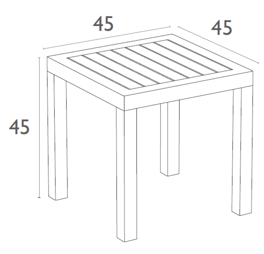 Комплект 2 стула Siesta Sky Pro + Стол Siesta Ocean Side Table - White