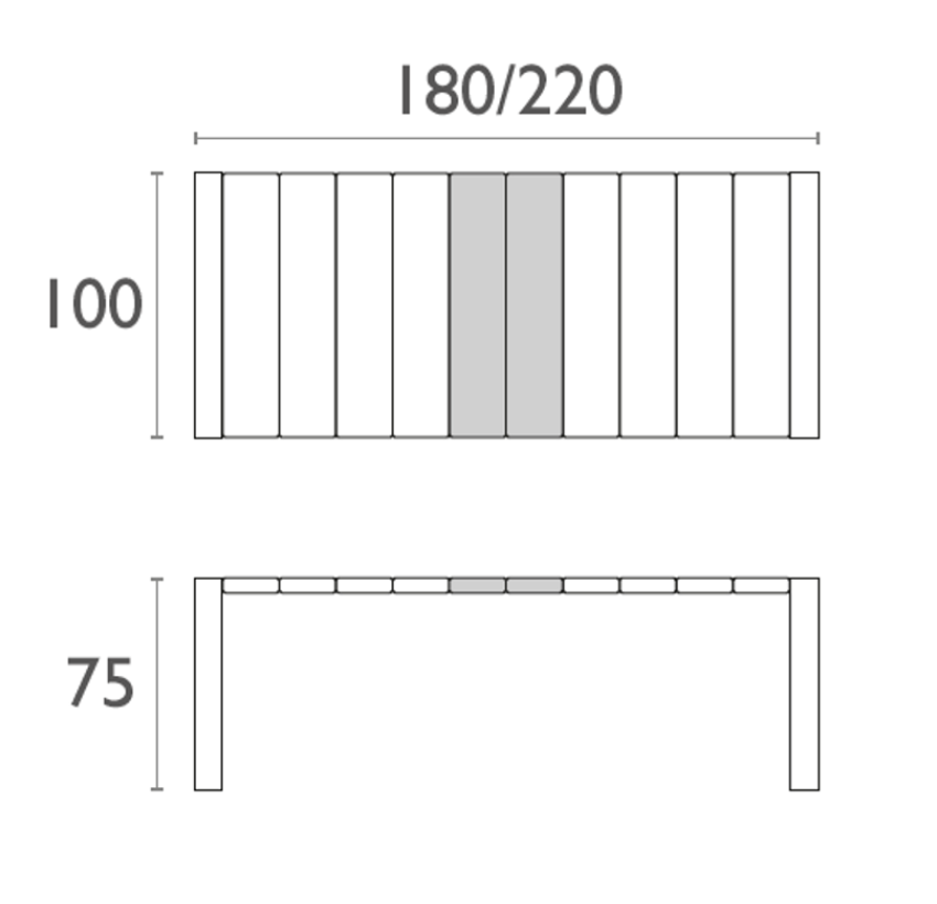 Стол Siesta Vegas 180-220 White