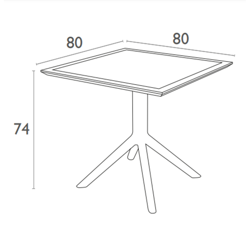 Cтол Siesta Sky Table 80 Taupe