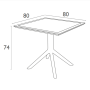 Cтол Siesta Sky Table 80 Dark grey