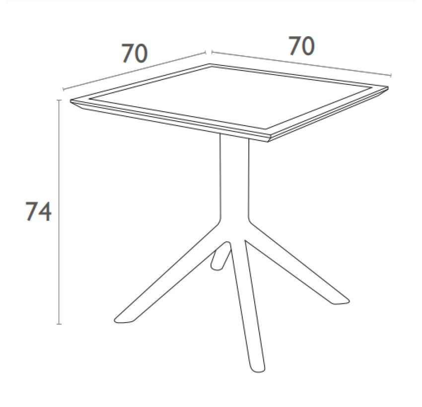 Cтол Siesta Paris Table 70 Black