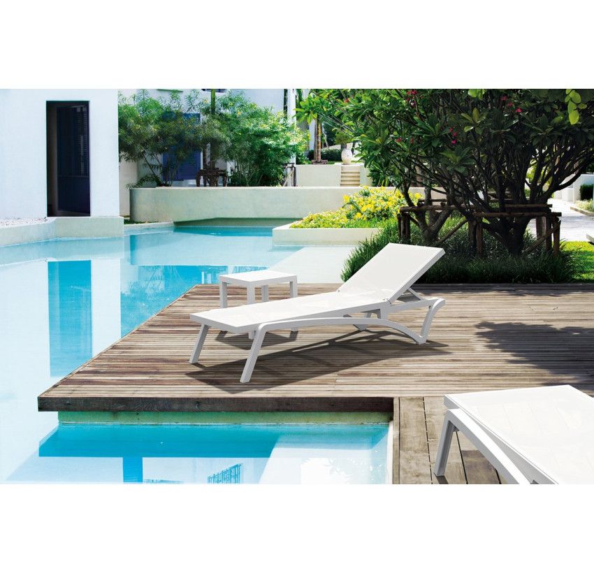 Стол для шезлонга Siesta Ocean Side Table White
