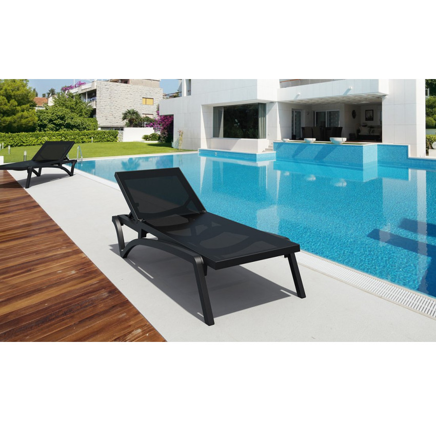 Шезлонг Siesta Pacific Black Black