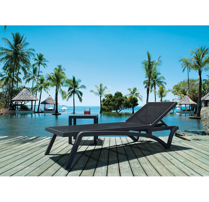 Шезлонг Siesta Pacific Dark Grey Black