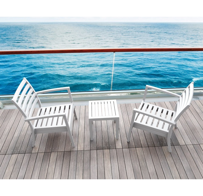 Стол для шезлонга Siesta Ocean Side Table White