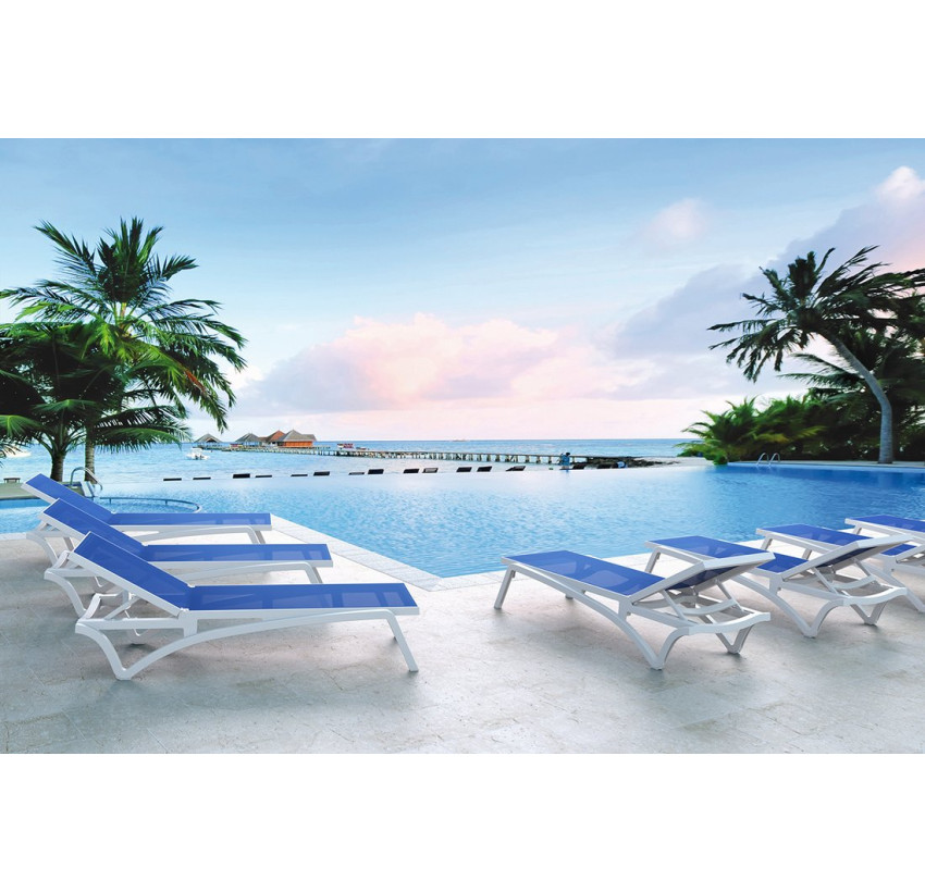 Шезлонг Siesta Pacific White Blue