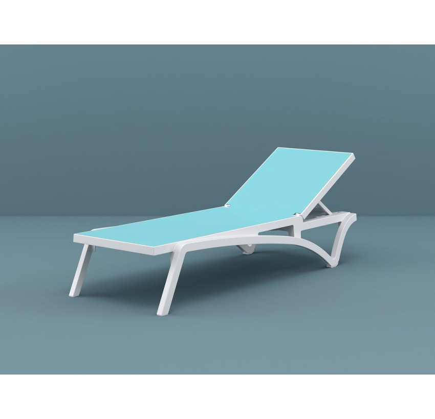 Шезлонг Siesta Pacific White Turqouise