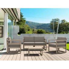 Комплект меблів для тераси Siesta Mykonos Lounge Set Taupe Бежевий