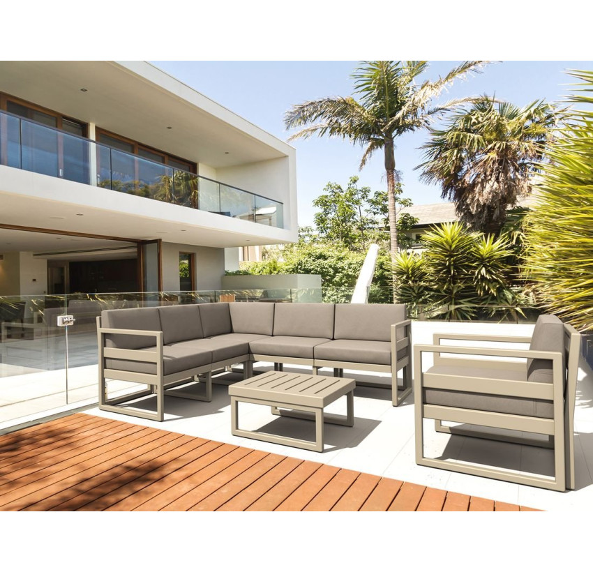 Комплект мебели для террасы Siesta Mykonos Lounge Corner Set Taupe Бежевый