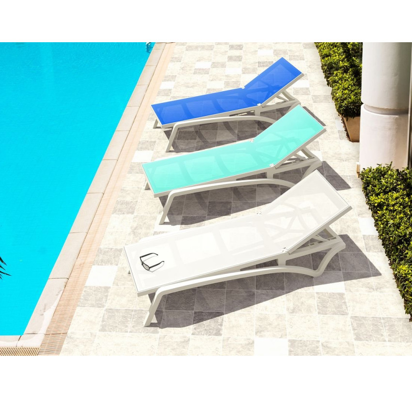 Шезлонг Siesta Pacific White Blue