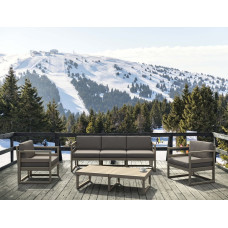 Комплект мебели для террасы Siesta Mykonos Lounge Set XL Taupe Бежевый Комплект мебели для террасы Siesta Mykonos Lounge Set XL Taupe Бежевый