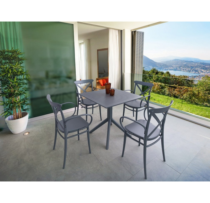 Cтол Siesta Sky Table 80 Dark grey