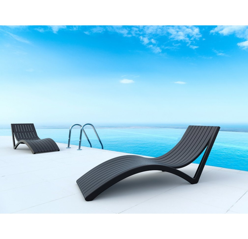 Шезлонг Siesta Slim Black