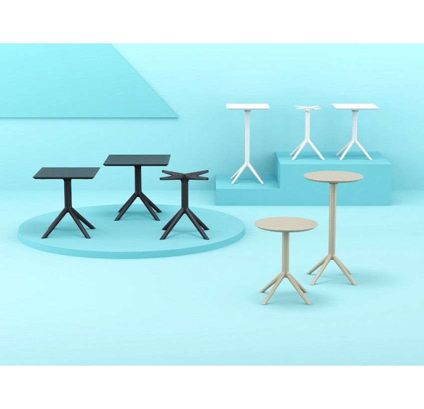 Cтол круглый Siesta Sky Folding Table 60 Dark Grey