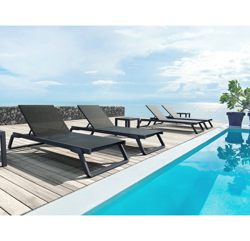 Шезлонг Siesta Tropic Dark Grey Black