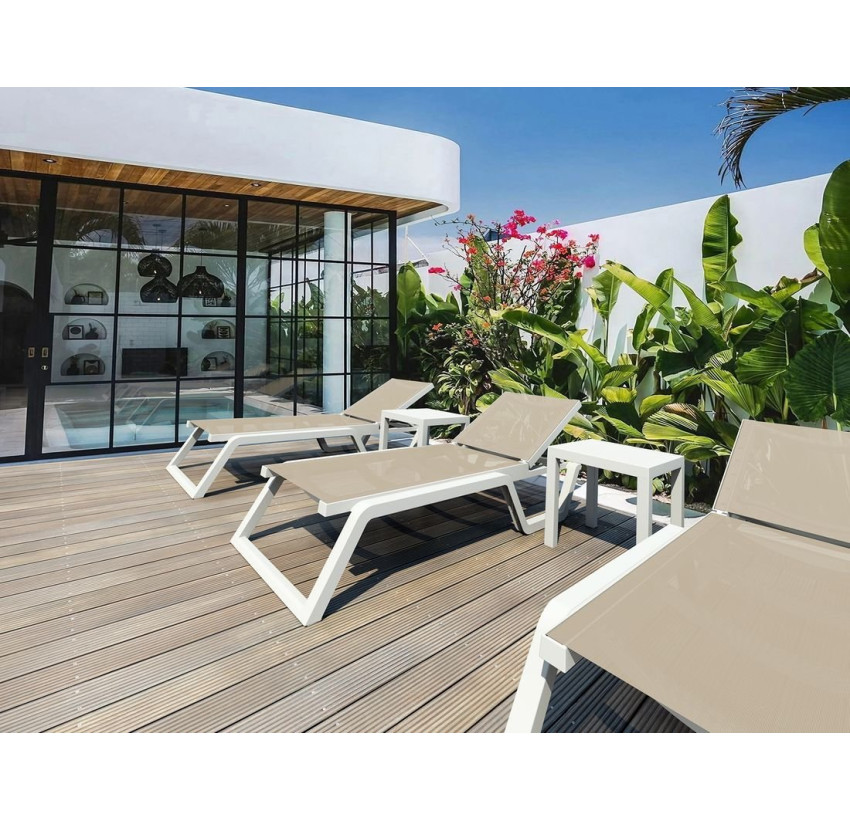 Шезлонг Siesta Rio White Taupe