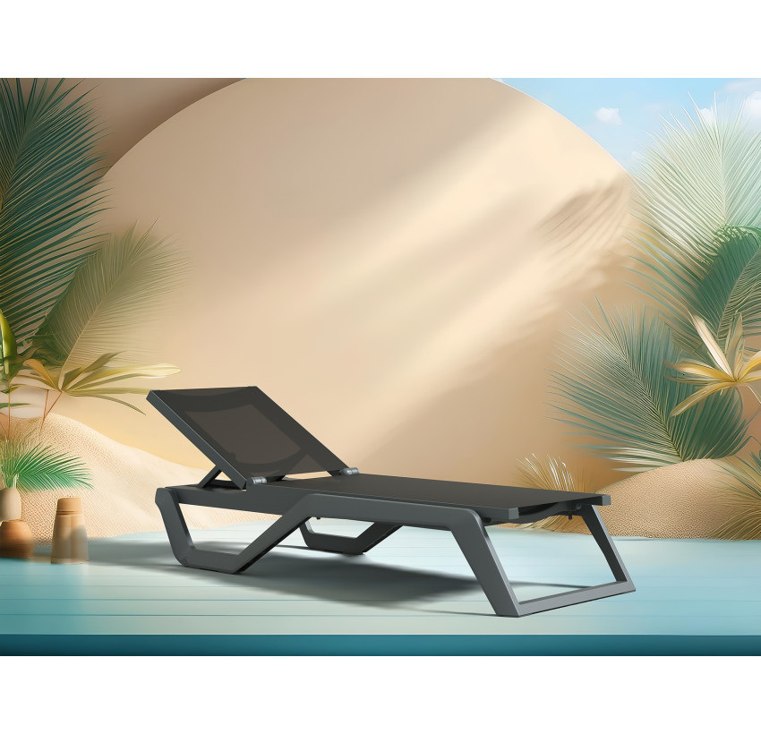 Шезлонг Siesta Rio Pro Dark Grey Black