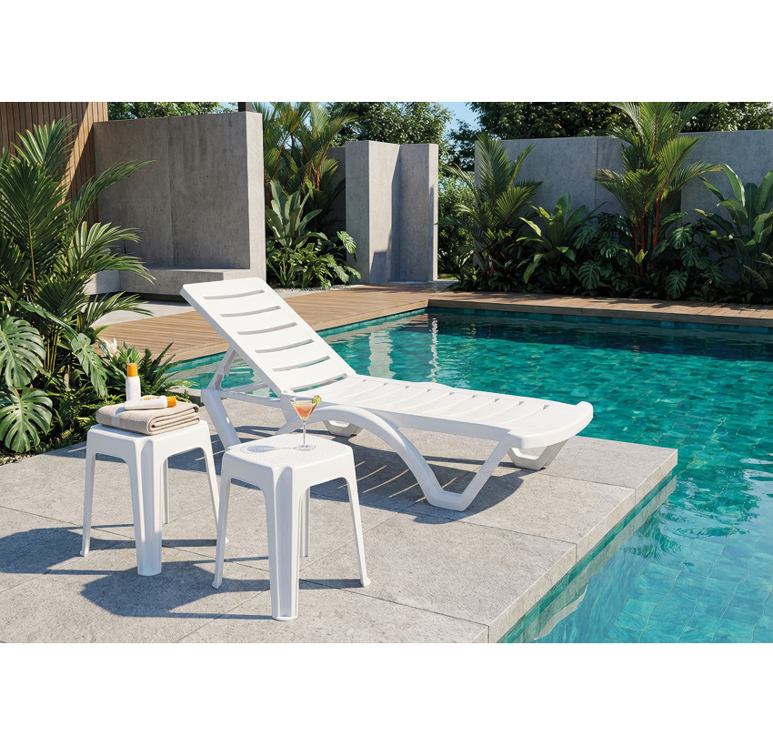 Шезлонг Siesta Aqua White