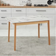 Стол прямоугольный кухонный Onto Антонио 120 Мрамор белый