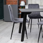 Кухонный комплект Onto Фабрицио серый прямоугольный стол + 4 стула Lava Velvet серые