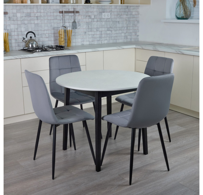 Комплект кухонних меблів Onto Розаріо 90 Перлина стіл + 4 стільці Peru