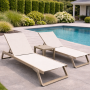Комплект 2 шезлонга Siesta Tropic + Стол Siesta Ocean Side Table - Taupe
