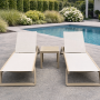 Комплект 2 шезлонга Siesta Tropic + Стол Siesta Ocean Side Table - Taupe