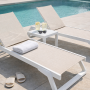 Комплект 2 шезлонга Siesta Tropic + Стол Siesta Ocean Side Table - White Taupe