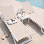 Комплект 2 шезлонга Siesta Tropic + Стол Siesta Ocean Side Table - White Taupe