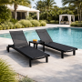 Комплект 2 шезлонга Siesta Casablanca + Стол Siesta Ocean Side Table - Black