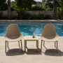 Комплект 2 стільця Siesta Sky Lounge +  Стіл Siesta Ocean Side Table - Taupe