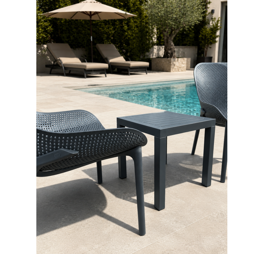 Комплект 2 стільця Siesta Sky Lounge +  Стіл Siesta Ocean Side Table - Dark Grey