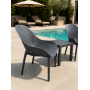 Комплект 2 стільця Siesta Sky Lounge +  Стіл Siesta Ocean Side Table - Dark Grey