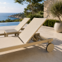 Комплект 2 шезлонга Siesta Casablanca + Стол Siesta Ocean Side Table - Taupe - Taupe