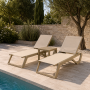 Комплект із 2 шезлонгів Siesta Rio Pro  +  Стіл Siesta Ocean Side Table - Taupe
