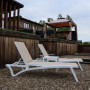 Комплект 2 шезлонга Siesta Pacific + Стол Siesta Ocean Side Table - White Taupe